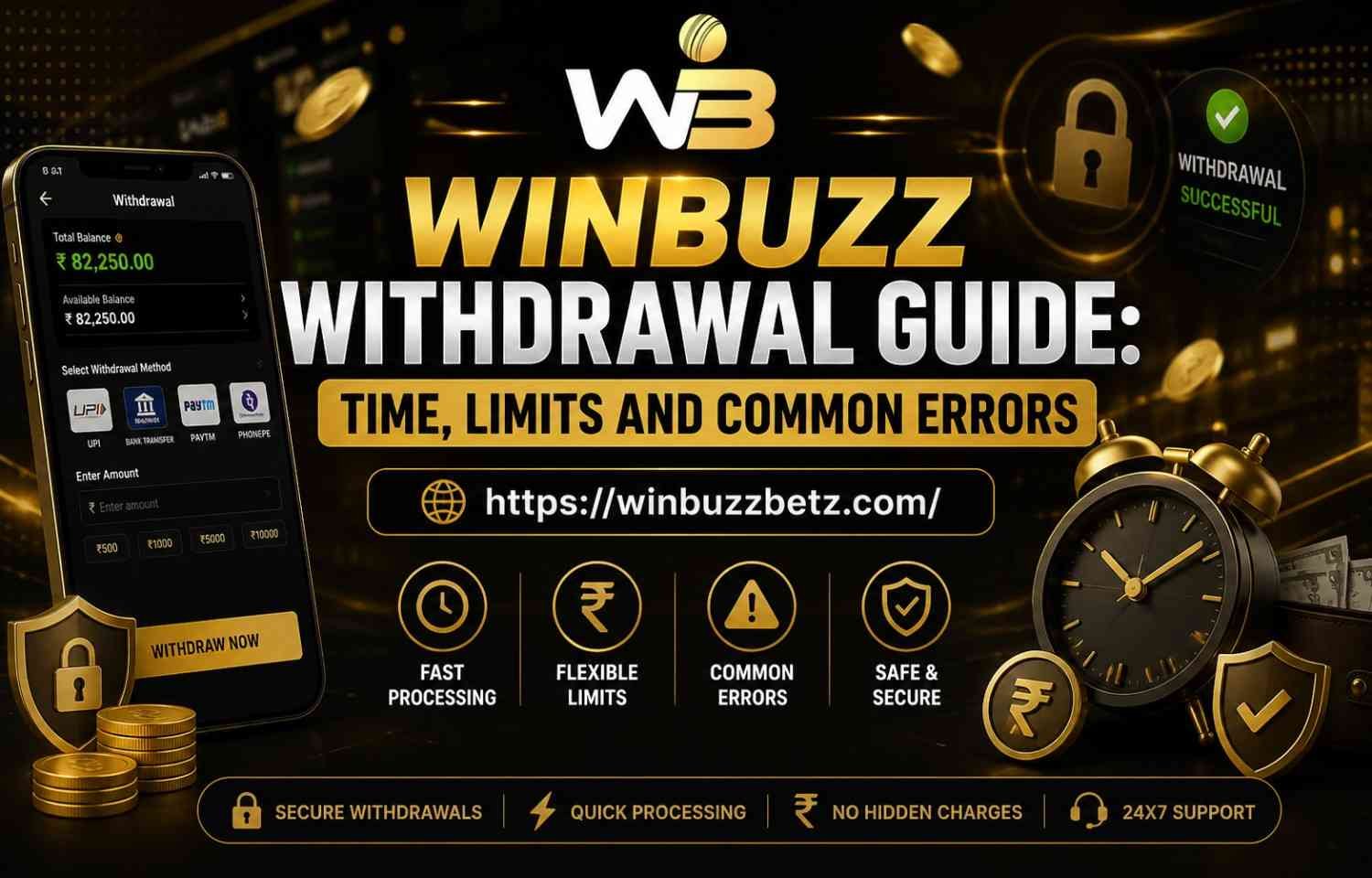 Winbuzz Withdrawal Guide: Time, Limits & Common Errors
